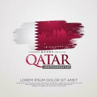 qatar oberoende dag hälsning kort vektor