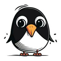 Karikatur Pinguin. Vektor Illustration isoliert auf ein Weiß Hintergrund.