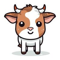süß Kuh Karikatur Charakter Vektor Illustration. süß Bauernhof Tier