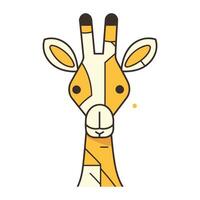 giraff ikon. platt illustration av giraff vektor ikon för webb design