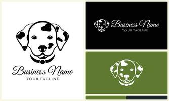 vektor dalmatian hund logotyp mall