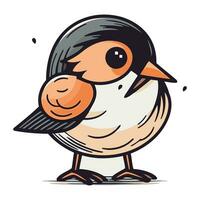 süß Karikatur wenig Vogel. Vektor Illustration isoliert auf Weiß Hintergrund.