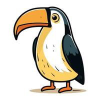 tecknad serie toucan isolerat på en vit bakgrund. vektor illustration.