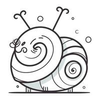 Karikatur Schnecke. Vektor Illustration. isoliert auf Weiß Hintergrund.