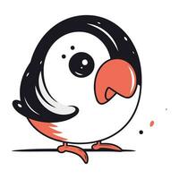 süß Karikatur Pinguin. Vektor Illustration isoliert auf Weiß Hintergrund.