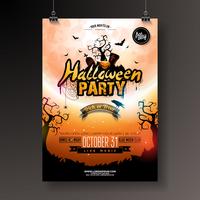 Halloween party flyer illustration vektor