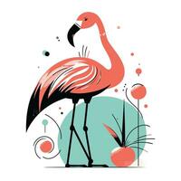 Flamingo Vektor Illustration. Hand gezeichnet Flamingo Design Element.