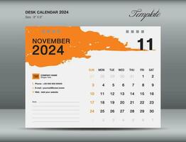 11. November Orange Pinselstrich vektor