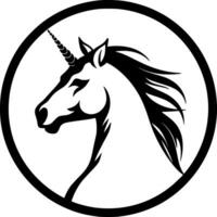 Einhorn - - minimalistisch und eben Logo - - Vektor Illustration