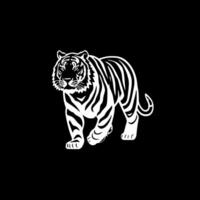 Tiger - - schwarz und Weiß isoliert Symbol - - Vektor Illustration