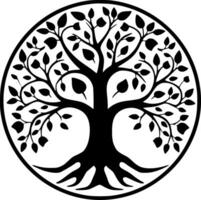 Baum - - minimalistisch und eben Logo - - Vektor Illustration