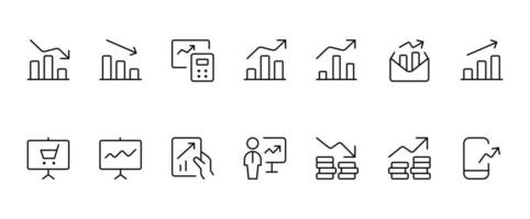 Diagram ikon, Graf, prestanda linje vektor. produktivitet enkel begrepp ikoner uppsättning. innehåller sådan ikoner som prestanda, mål, systemet, bearbeta och Mer, kan vara Begagnade för webb, logotyp, ui,ux vektor