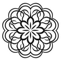 schwarz und Weiß abstrakt kreisförmig Muster mandala, Mandala Linie Zeichnung Design, bunt Zier Luxus Mandala Muster vektor