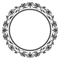 årgång dekorativ dekorativ cirkel ram vektor, runda vektor dekorativ ram
