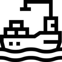 Frachtschiff-Vektor-Icon-Design-Illustration vektor