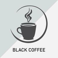 kaffe logotyp enkel låg bakgrund svart en vit vektor