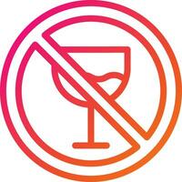 Alkohol Verbot Vektor Symbol Design Illustration