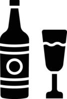 Champagner-Vektor-Icon-Design-Illustration vektor