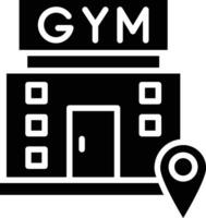 Fitnessstudio-Standort-Vektor-Icon-Design-Illustration vektor