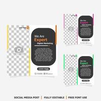 Social-Media-Post für digitales Marketing im Stil vier vektor