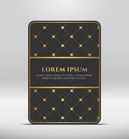 Eleganter Premium-Look. Dunkelgraue Kartenform mit goldenem Muster. Vektor-Illustration vektor