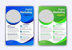 Vorlage für digitales Business-Marketing-Flyer vektor