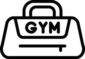 Fitnessstudio Tasche Vektor Symbol Design Illustration