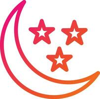 Mond und Star Vektor Symbol Design Illustration