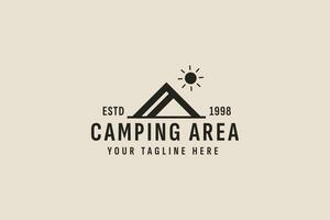 Jahrgang Stil Camping Logo Vektor Symbol Illustration