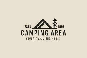 Jahrgang Stil Camping Logo Vektor Symbol Illustration