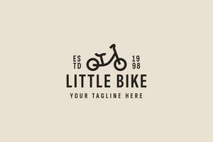 Jahrgang Stil wenig Fahrrad Logo Vektor Symbol Illustration
