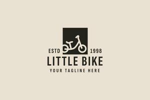 Jahrgang Stil wenig Fahrrad Logo Vektor Symbol Illustration