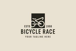 Jahrgang Stil Fahrrad Rennen Logo Vektor Symbol Illustration