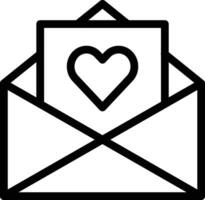Liebe Brief Vektor Symbol Design Illustration