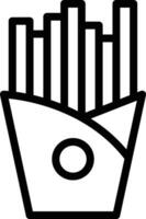 Französisch Fritten Vektor Symbol Design Illustration