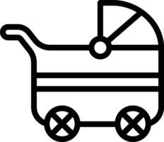 Baby Kinderwagen Vektor Symbol Design Illustration