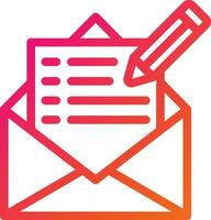 schreiben Mail Vektor Symbol Design Illustration