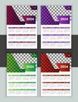 Vektor Kalender Design Vorlage 2024