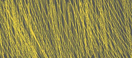 abstrakt bakgrund dragen med penna. gul klotter och stroke på grå bakgrund vektor