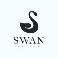 Schwan Logo einfach und elegant Vektor Symbol