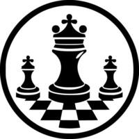 Schach - - minimalistisch und eben Logo - - Vektor Illustration