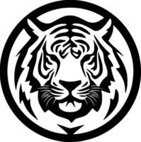 Tiger - - schwarz und Weiß isoliert Symbol - - Vektor Illustration