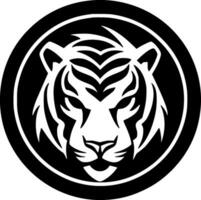 Tiger - - schwarz und Weiß isoliert Symbol - - Vektor Illustration