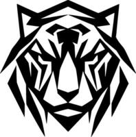 Tiger - - schwarz und Weiß isoliert Symbol - - Vektor Illustration