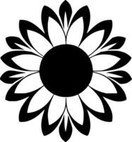 Sonnenblume - - minimalistisch und eben Logo - - Vektor Illustration