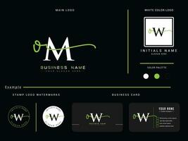 modern om Logo Bild, Luxus om Initiale Unterschrift Kreis Logo branding vektor