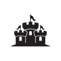 Schloss Logo Vektor Symbol Illustration Design