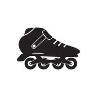 Walze Rollschuhe Logo Symbol Vektor Vorlage Illustration Design.