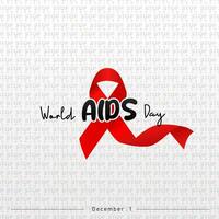 Welt AIDS Tag, Illustration von Welt AIDS Tag mit AIDS Bewusstsein Schleife. Dezember 1, halt AIDS vektor