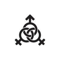 Geschlecht Logo Symbol Symbol Vektor Design Vorlage Illustration.